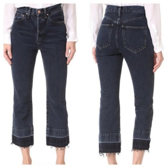 AYR Styx High Waist Rise Straight Leg Frayed Raw Hem 26 - Picture 3 of 8